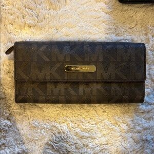 Michael Kors Dark Brown Logo Wallet